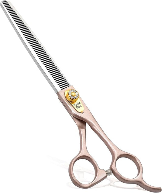 Fenice Peak Professional Thinning Scissors for Dog Cat 7/7.5'' Pet Grooming Scissors 440C Stainless Steel Thinning Shears for Dogs 50/56 Teeth