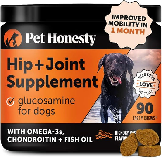 Hip & Joint Health - Glucosamine for Dogs Soft Chews, Joint Supplement for Dogs with Glucosamine Chondroitin, Fish Oil, MSM, Turmeric, Advanced Pet Mobility Support (Bacon 90 Ct)