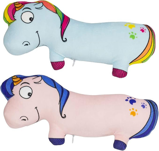 Silvervine Unicorn 2-Pack Organic Catnip Substitute Toys for Cats & Kittens | 100% All-Natural Wild Harvested | 2 Refillable Unicorn Kicker Cat Toys