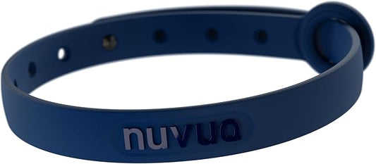 Break Away Collar for Cats - Soft, Thin, and Lightweight Safety Buckle Collar with Name Tag Ring for Outdoor Cats and Sensitive Skin Kittens by Nuvuq (6 ⅞" to 10 ¼", Dark Blue)