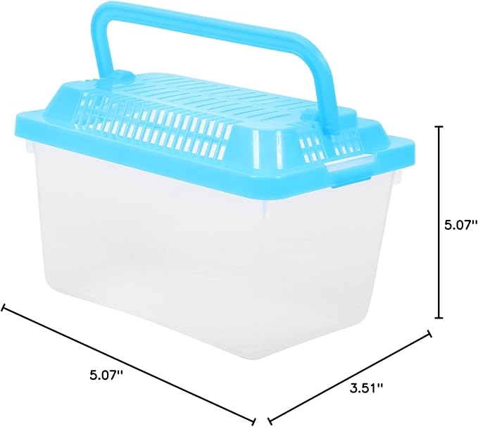 Transparent Plastic Turtle Fish Tank, Reptile Carrier, Feeding Tank, Glass Containers, Amphibia Container, Terrarium, Hamster Cages, Reptiles Commodity Mini