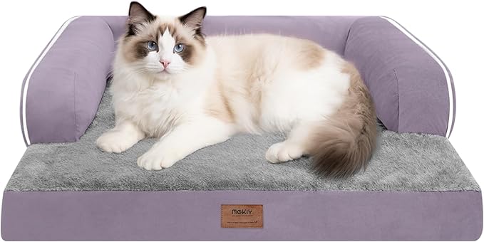 Small Dog Bed and Cat Sofa Waterproof Orthopedic Dog Beds for Small Dogs Cat Bed Comfy Pet Couch Sofa Beds with Washable Removable Cover & Non-Slip Bottom