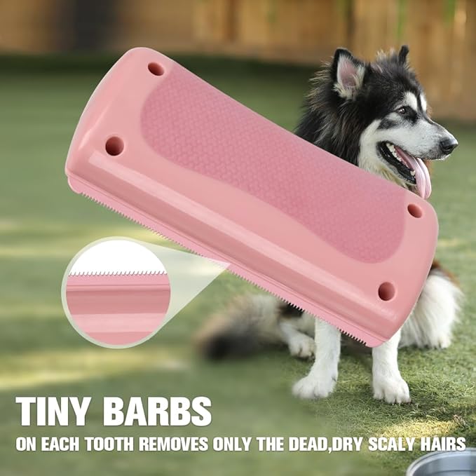 MAXIMILIAN Deshedding Brush for Dogs Cats Horses Undercoat Tool for Large and Small Pets Comb Removes Loose Dirt Hair and Fur Professional Pet Groomer, Pink for Little Pony