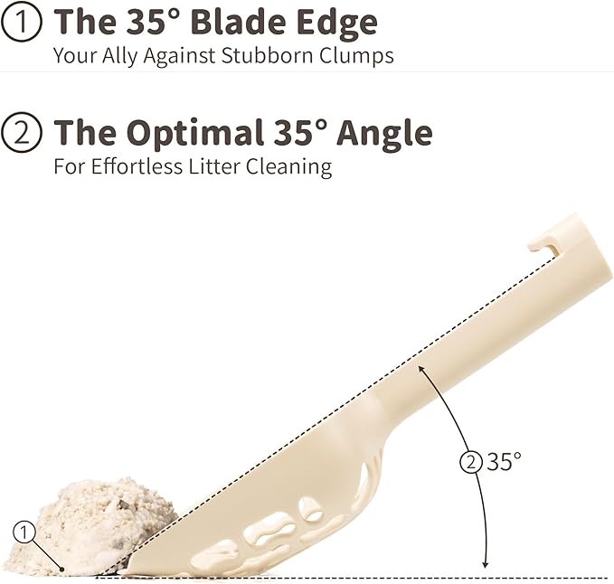 Lady N - Infinity Cat Litter Scoop: Easy Sifting with 8-Shaped Hole Design for Tofu Cat Litter and Clay Litter, Durable ABS Plastic Litter Scoop