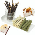 150g 3 Types of Combined Chew Toys Molar Sticks Sweet Bamboo Apple Branch Timothy Grass for Pets Chinchilla Squirrel Gerbil Hamster Squirrel Guinea Pigs