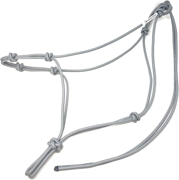 Horse Rope Training Halter - 4 Knot 1/4" Stiff Halter Cord - Used by Famous Trainers Multiple Sizes Multiple Colors