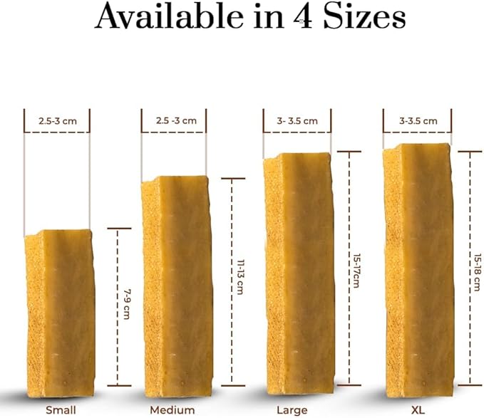 Dogsee Original Himalayan Yak Cheese Dog Chews (Small - 3 Bars) | Fights Plaque and Tartar| Yak Chews for Small Dogs | Rawhide Free | Easily Digestible Dog Treats