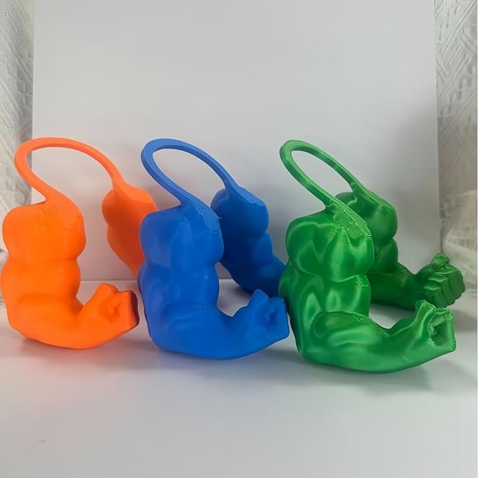 Funny Cat Muscle Arm, 3D Print Cat Neck Arm with Muscles, Funny Pet Prop Boom Arm, for Kitten Birthday Party Supplies(Green)