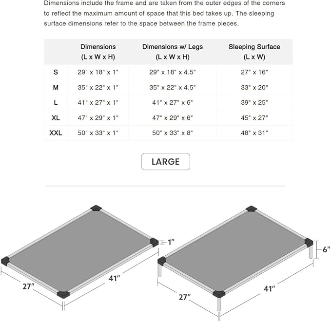 K9 Ballistics Chew Proof Armored Padded Dog Crate Bed, Virtually Indestructible, Legs Included (Blue Quartz, Large (41" L x 27" W x 5" H))