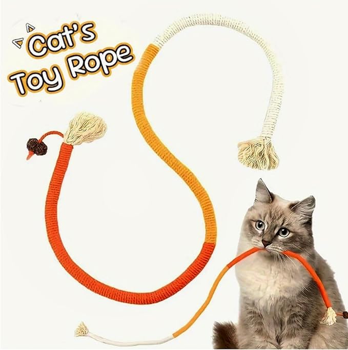 Cat Toys for Indoor Cats, 3 Catnip Fish Kicker with Little Bell Sound and Bonus Rope Toy, Soft and Durable Interactive Cat Fish for Kitten Exercise, Teething, and Play