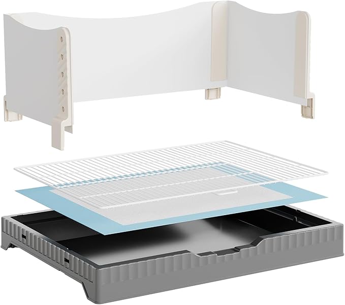 Oneluck Dog Litter Box with High Walls,30" x 22" Indoor Puppy Pee Pad Holder,Protection Wall Every Side for No Leak, Spill, Accident,Ideal for Medium Dog