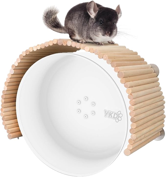 YKD Chinchilla Natural Birch Wood Flexible Platform Toy, Chinchilla Running Wheel Fence, Small Animal Climbing Toys for Guinea Pig Rabbit Hamsters Gerbils Rat and Other Small Animals