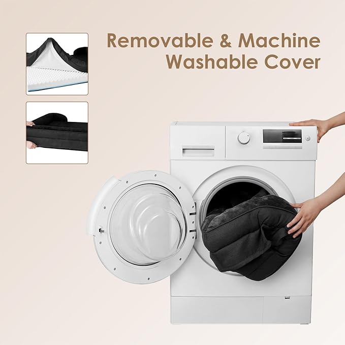 EHEYCIGA Orthopedic Dog Bed for Small Dogs, Waterproof Memory Foam Small Dog Beds with Sides, Non-Slip Bottom and Egg-Crate Foam Medium Pet Couch Bed with Washable Removable Cover, Black