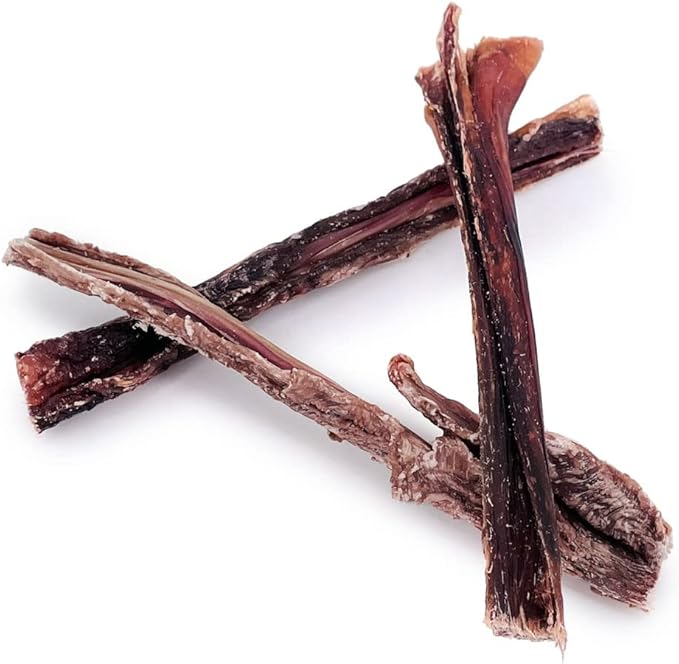 ValueBull Beef Jerky Gullet Sticks, Premium Dog Chews, 6 Inch, 50 Count - Natural Collagen, Glucosamine & Chondroitin for Joint Health, Single-Ingredient Beef Esophagus