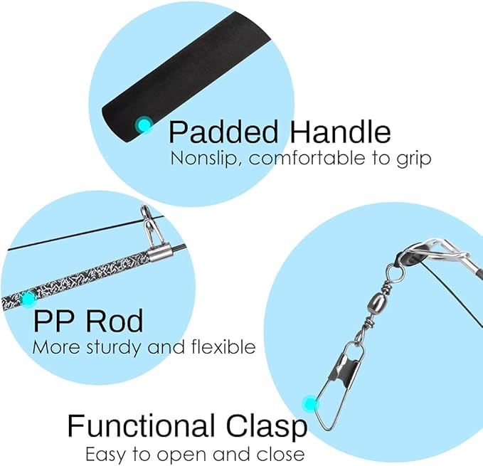 Pawaboo Cat Feather Toys, 4 Pack Interactive Teaser Wand, Retractable Fishing Pole Catcher Exerciser With Refill Fish, Dragonfly Worm With Bells, Fun Kitten Kitty Playing Toy