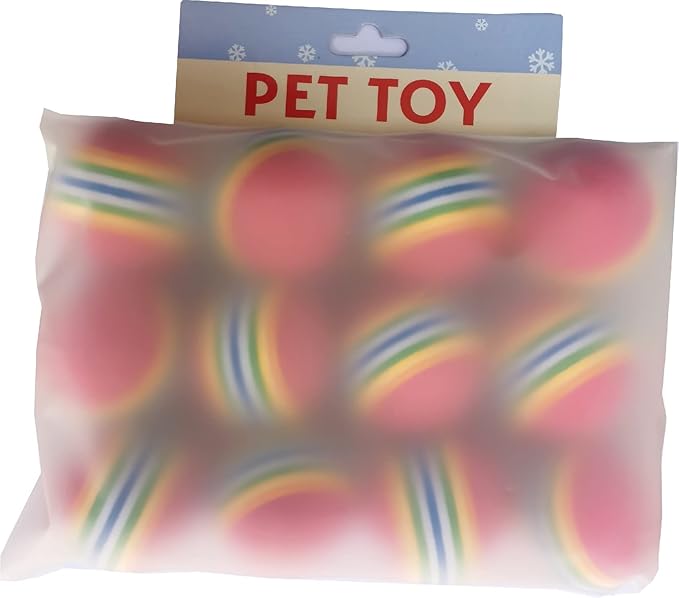 Colorful Soft Foam Rainbow Play Balls for Pet Dog and Cat Toys (12)
