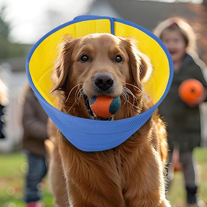 Inspack Soft Dog Cone Collar Alternative, E Cones for Medium Small Dogs/Cat to Stop Licking After Surgery, Neuter Recovery Ecollars of Shame Alternatives, Comfortable Paws Comfy Elizabethan Collars