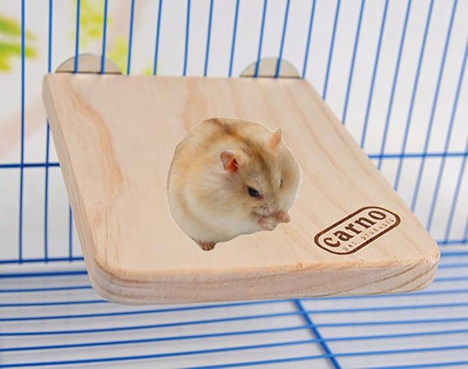 Hypeety Parrot Bird Wooden Platform Perch Pet Dwarf Hamster Gerbil Rat Small Animal Sport Exercise Toy Pet Parrot Bird Cage Perches Square Toy