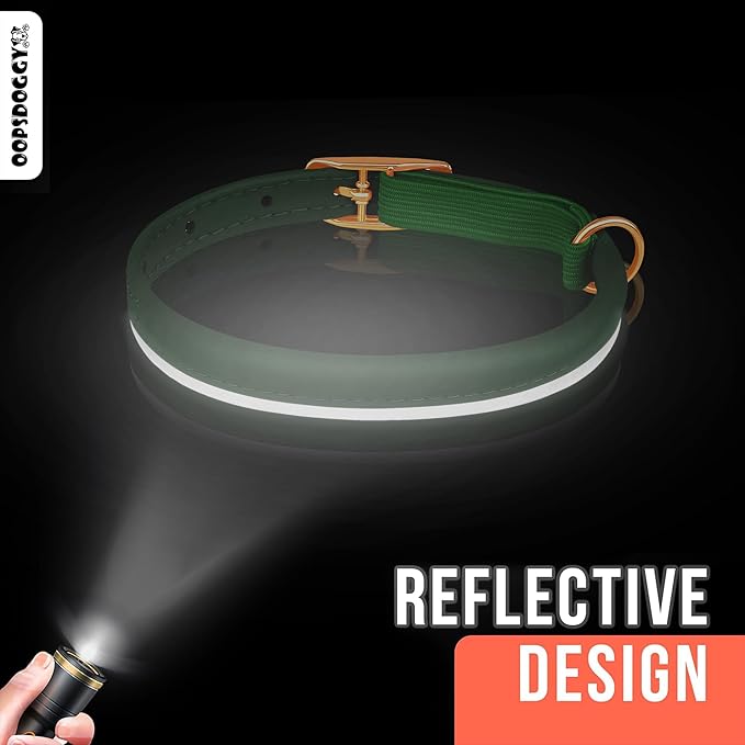 OOPSDOGGY Rolled Leather Cat Collar with Bell - Reflective Kitten Collar with Safety Elastic Strap - Adjustable Small Pet Collars for Boy Girl Cats (Blue)