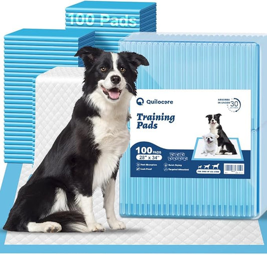 Quilocare 100PCS 28” x 34” Puppy Pads
