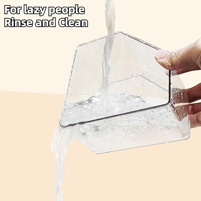 Hamster Sand Bath Box Container, Small Pet Sandbox Lid Design Wooden Sandbox Dust Bath, Transparent Bathroom & Digging Box Acrylic Syrian Hamster Litter Box Animal Accessories (D Small)