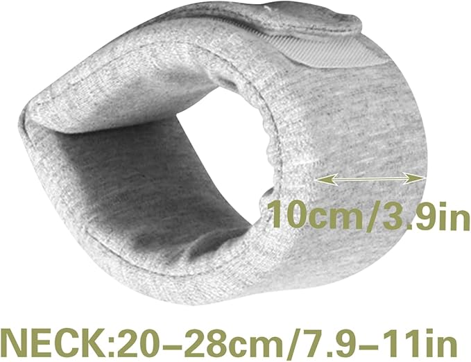 Cat Neck Brace, Breathable & Adjustable Cone Collar After Surgery Recovery Anti-Scratch Anti-Lick Protection, Cat Cone Collar for Small Medium Dogs Puppies Kittens (Grey, M)