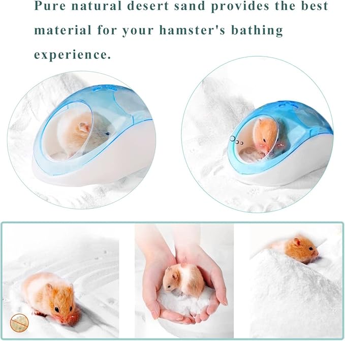Hamster Bath Sand, 7.7lb Dust Free Desert Sand or Potty Litter Sand for Hamster Chinchillas Gerbil Syrian Mice Small Animals