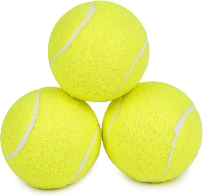 Prime Pets Tennis Balls for Dogs, 2.5 Inch Thick Bouncy Dog Ball, Interactive Dog Toys for Indoor Outdoor, Fetch Balls for Medium, Large Dogs
