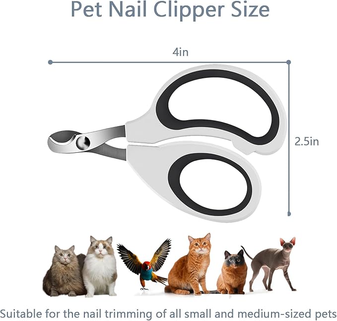 Cats & Dogs Pets Nail Clippers & Trimmers Rabbit Nail Clippers cat Nail Clippers for Indoor Cats cat Claw Clippers with Safety Guard Professional Grooming Tool for Cat Kitten