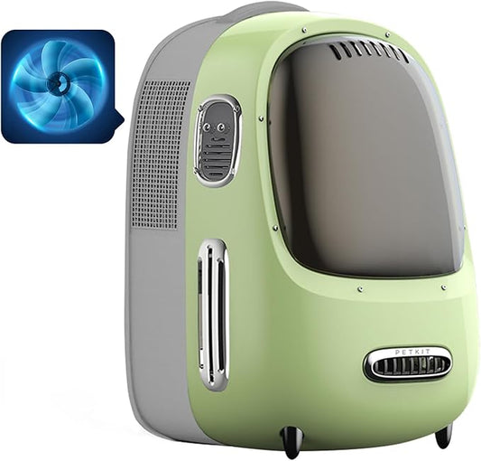 PETKIT Cat Backpack Carrier with Inbuilt Fan & Light, Airline-Approved Pet Backpack Bubble for Kitty Small Dog, Detachable Dog Backpack with Padded Strap for Travel, Hiking, Walking & Outdoor