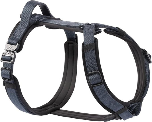 CLEPAWS Dog Harness for Small Dogs, No Pull Dog Harness Easy Walk with Metal Hardware, Ergonomic Y-Shaped Design, Soft Padding, Padded Handle, Durable High-Tensile Nylon (Nightfall, S)