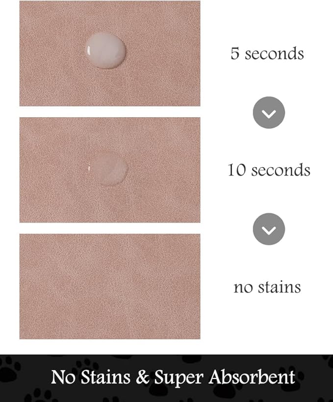 Pet Feeding Mat-Absorbent Dog Mat for Food and Water Bowl-No Stains Quick Dry Water Dispenser Mat-Dog Accessories Pet Supplies-Bowl for Messy Drinkers（Dusty Pink,12"x19"