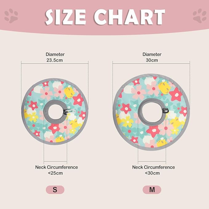 LOS ANDES Cat Recovery Collar - Adjustable Protective Collar Alternative, Prevents Licking Wounds, Lightweight for Kitten & Puppy
