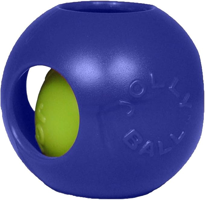 Jolly Pets Teaser Ball Dog Toy, Large/8 Inches, Blue, Model Number: 1508 BL