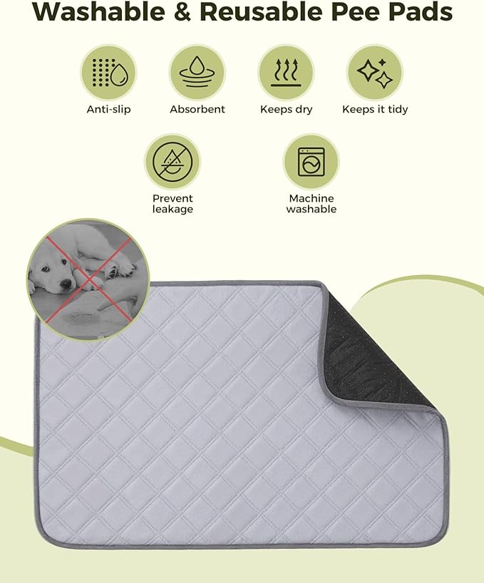 Dog Grass Pad with Tray, 30"x20" Medium Grass Pad for Dogs Potty with 2pcs Artificial Grass, Indoor Dog Litter Box for Balcony Apartment, Realistic, Washable, Less Odor