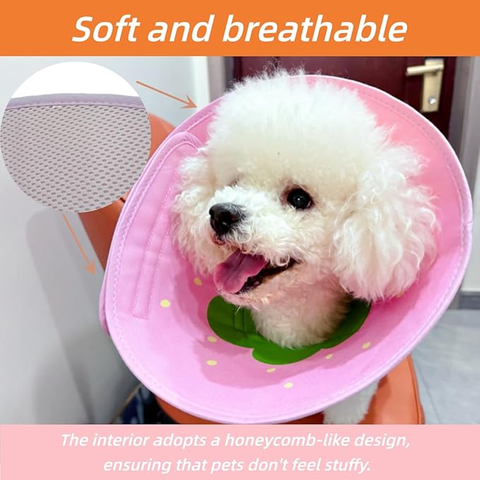 Soft Dog Cone Collar for Dogs After Surgery, Adjustable Dog Recovery Cone Collar for Medium Small Puppy Dogs and Cats to Stop Licking (Donut XL)