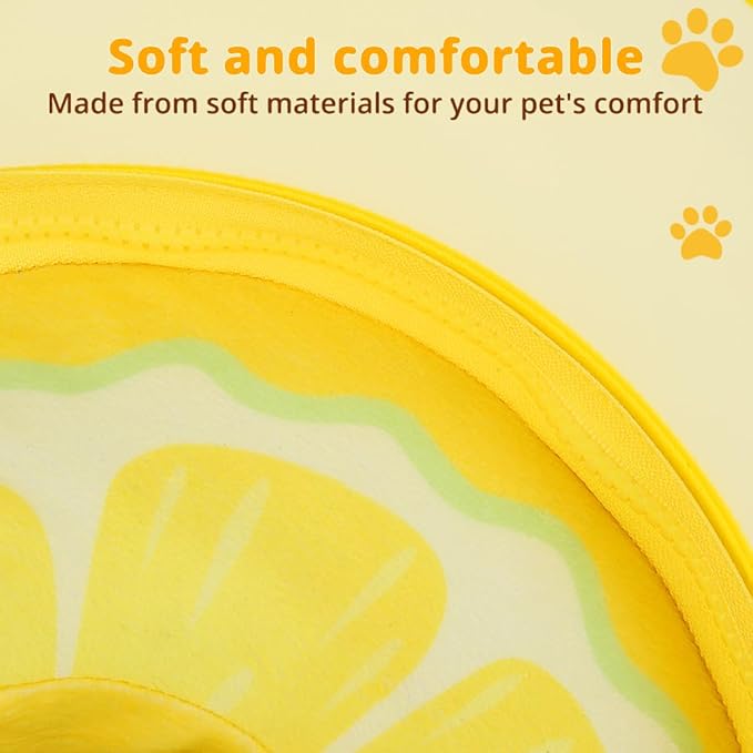 Soft Dog Cone Collar, Inflatable Donut Cones Alternative After Surgery with Anti-Lick Shield, for Large/Medium/Small Dogs to Stop Licking, Elizabethan Neck Ecollars of Shame, Comfy Pillow E Recovery