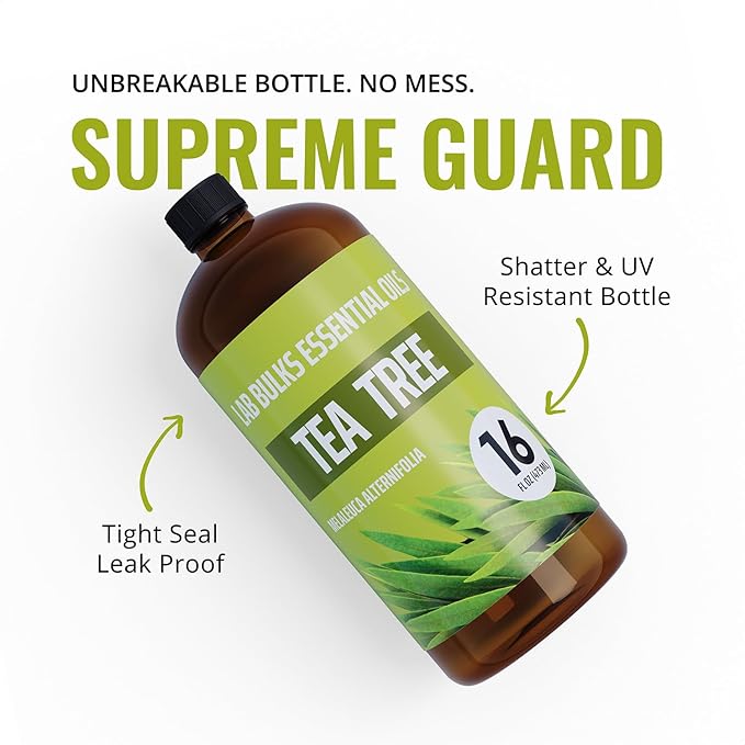 Tea Tree Essential Oil 16 Ounce (2 Pack) – Aromatherapy Tea Tree Oil Bulk for Diffuser, Soap Making, Home, Candles