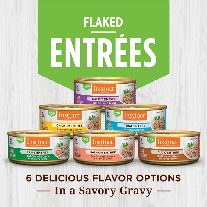 Instinct Flaked Entrée Wet Canned Cat Food - Rabbit, 5.5 oz. Cans (Pack of 12)
