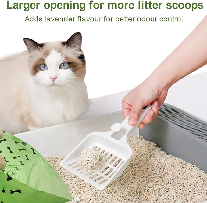 Green Dog Poo Bags Lavender scent - 270 Large Biodegradable Poop Bags, Extra Thicken Strong Corn Starch Blended Compostable Leak Proof Poop Waste Bag for Dogs