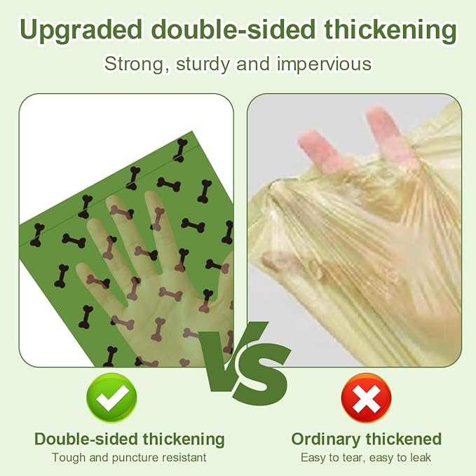 Green Dog Poo Bags Lavender scent - 270 Large Biodegradable Poop Bags, Extra Thicken Strong Corn Starch Blended Compostable Leak Proof Poop Waste Bag for Dogs