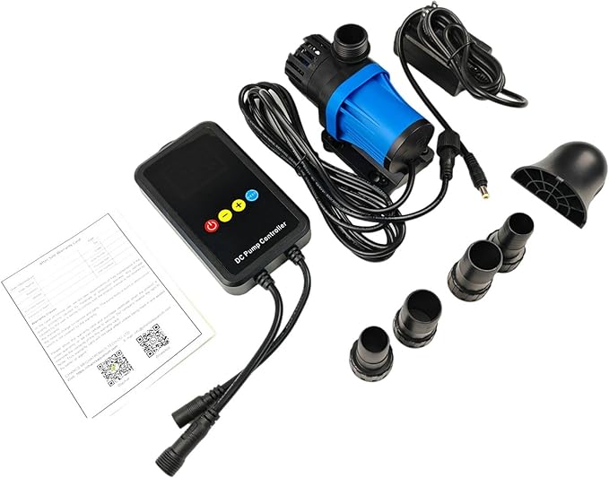 CONQUERALL CHS-2500 15W Pond Pump DC 24V 660GPH(US) 12.4FT Energy Saving Submersible Pump with 3 Years Warranty For Freshwater, Seawater, Fountains, Koi Ponds, Fish Farms, Circulation Systems