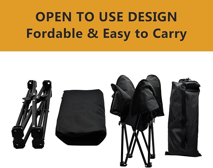 Elevated Dog Bed, Portable Raised Pet Cot for Outdoor and Indoor Folding Dog Cot Bed with Padded Filling Carrying Bag Included Pet Raised Travel Lounger for Camping Traveling (36x36x12inch)