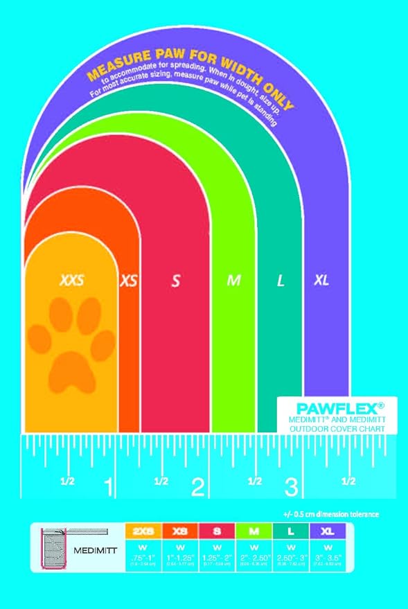 Medimitt Paw Bandages for Dogs, Cats and Pets – Stretchy Medical Booties, First Aid for Paws – Non Slip, Non Adhesive, Breathable, Disposable, Washable, Adjustable Strap,12 Pack (X-Large)