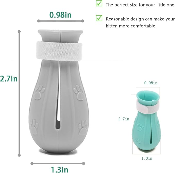 Anti-Scratch Silicone cat Shoes,Cat Claw Covers,Adjustable Multifunctional Anti-Bite Shower net Bag，Cat Grooming Mesh Bag,Cat Bathing Bag(Grey-2)