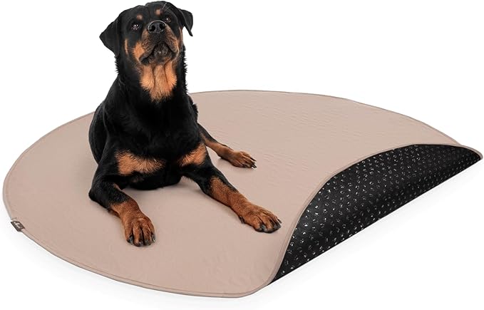 Paw Inspired Round Washable Pee Pad for Dogs | Reusable Puppy Pad for Potty Training, Whelping, Waterproof Mat | Leakproof, Non-Slip Liner (60" Extra Large Size, 1 Pack)