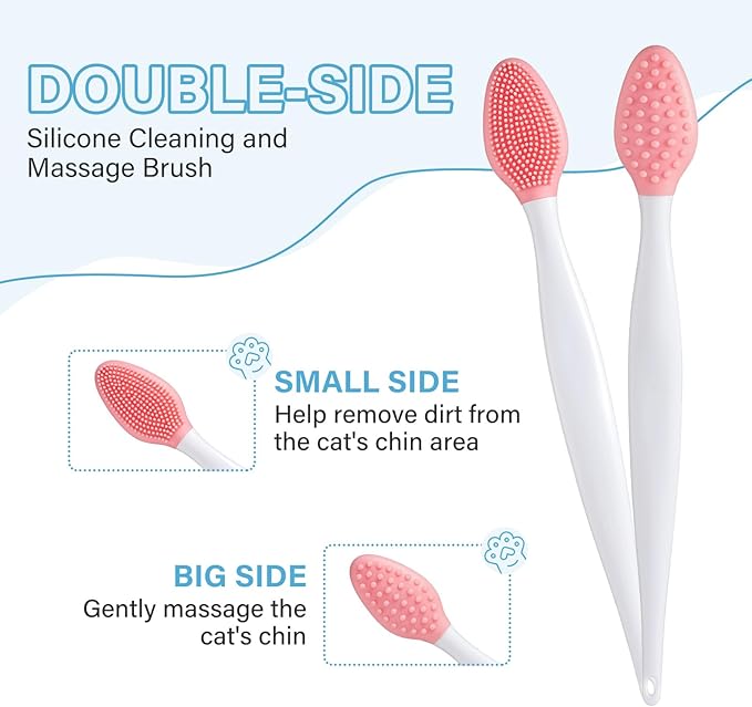 Cat Chin Acne Care Kit - Gently Removes Cat Chin Blackheads, Equipped with Cleansing Brush, Cruelty-Free, Nurtures Cat's Chin Softness and Freshness, 1.01 fl. oz