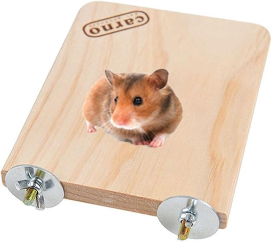Hypeety Parrot Bird Wooden Platform Perch Pet Dwarf Hamster Gerbil Rat Small Animal Sport Exercise Toy Pet Parrot Bird Cage Perches Square Toy