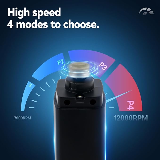 Rechargeable Dog Nail Grinder with 4-Speeds,Pet Claw Trimmers with 2 Modes Lighting UV, Nail Clippers for Small Medium and Large Dogs and Cats, Animal Nail Care,Grooming (Black)