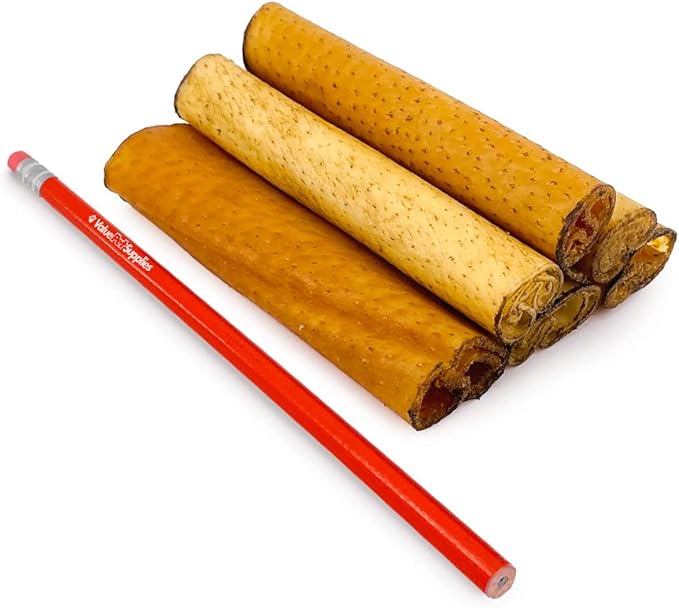 ValueBull USA Pig Skin Retriever Rolls, 4 Inch, Smoked, 50 Count - Premium USA Pork Hide Dog Chews, One-Piece, Easy Digestion, High Protein